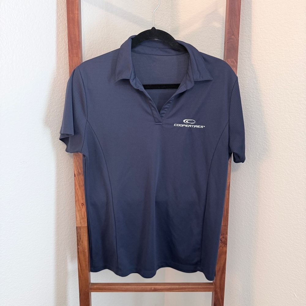 Cooper Tires 🛞 Women’s Navy Performance Polo Shirt Size Large